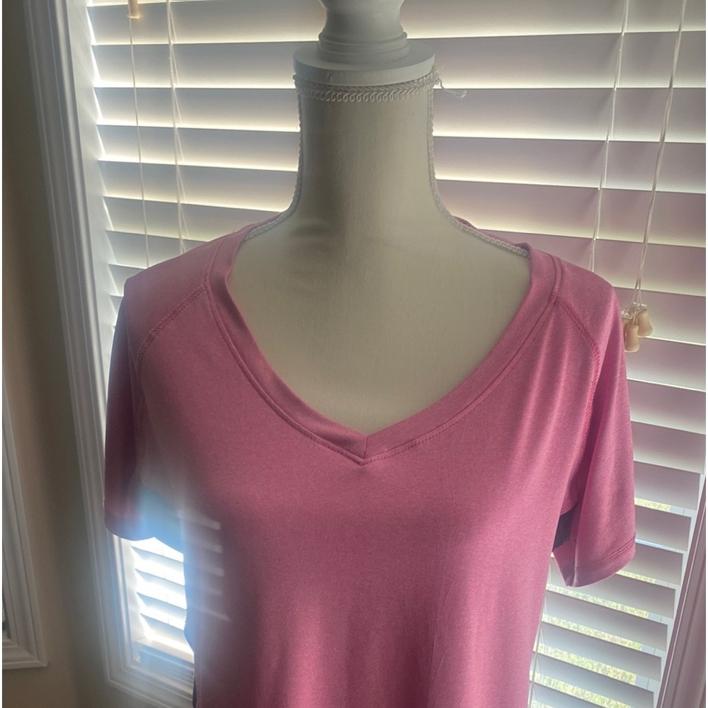 Game Time 2X women’s pink with black exercise shirt